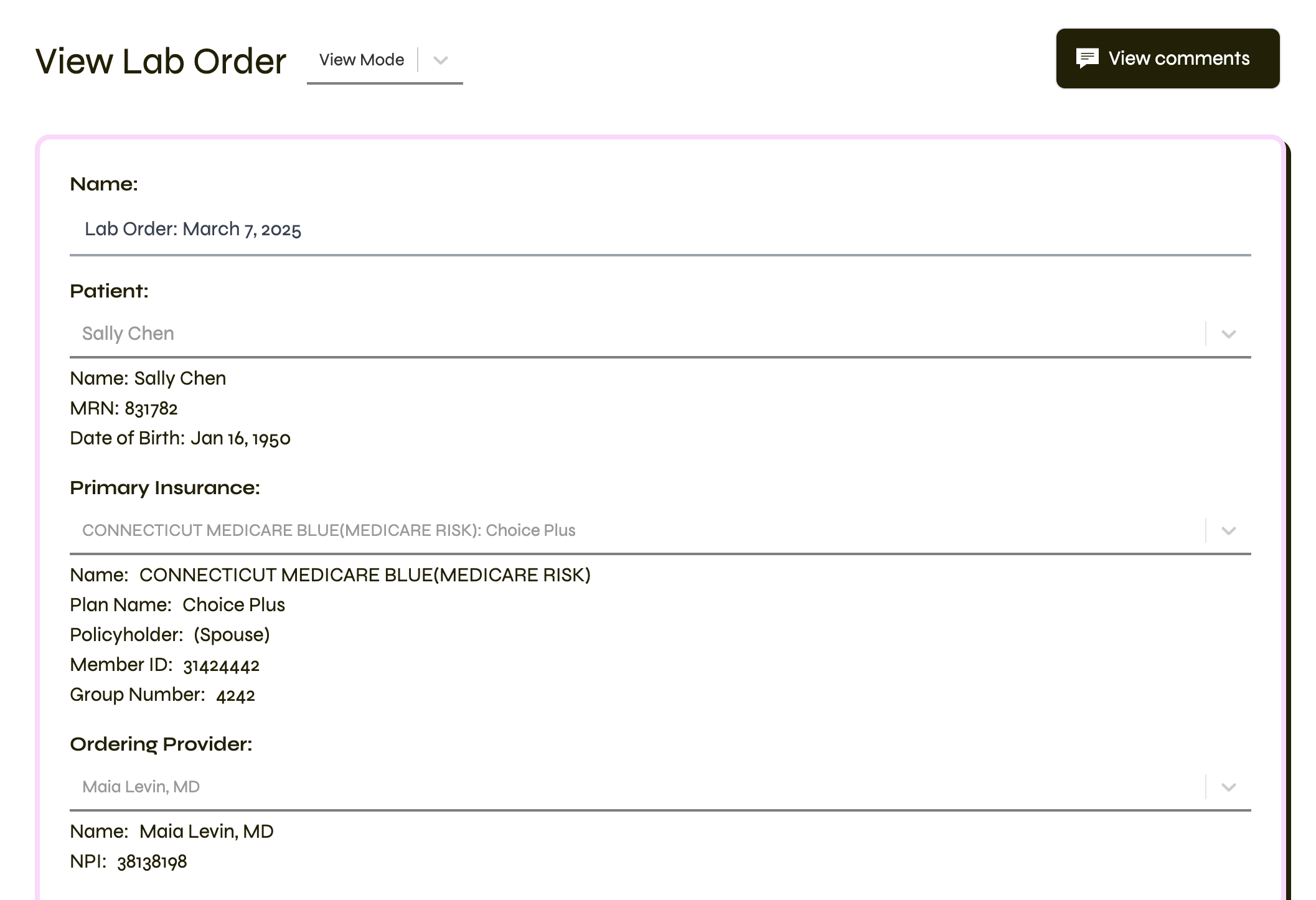 Search and order from any lab. screenshot