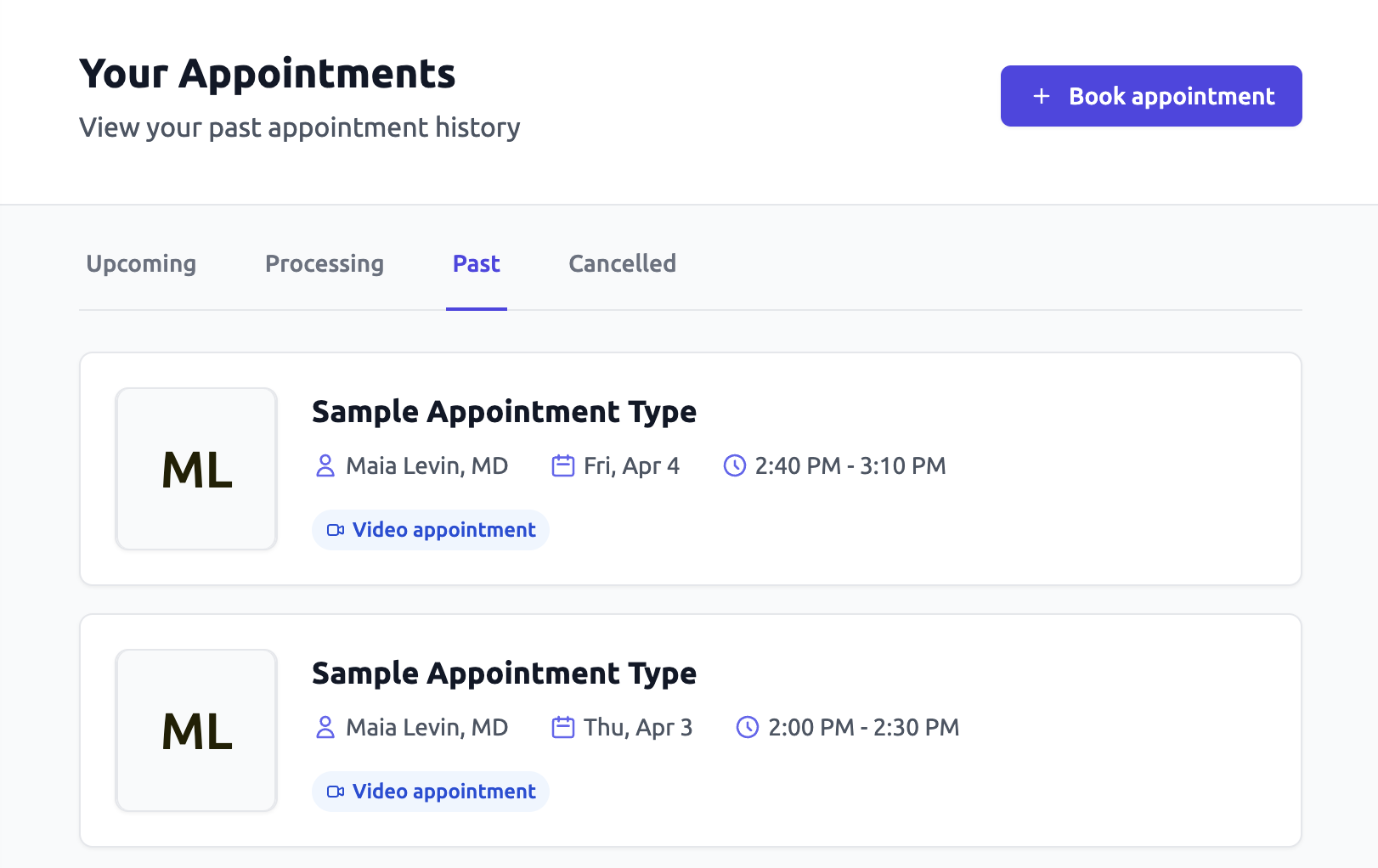 One place for everything — appointments, forms, records, and more. screenshot
