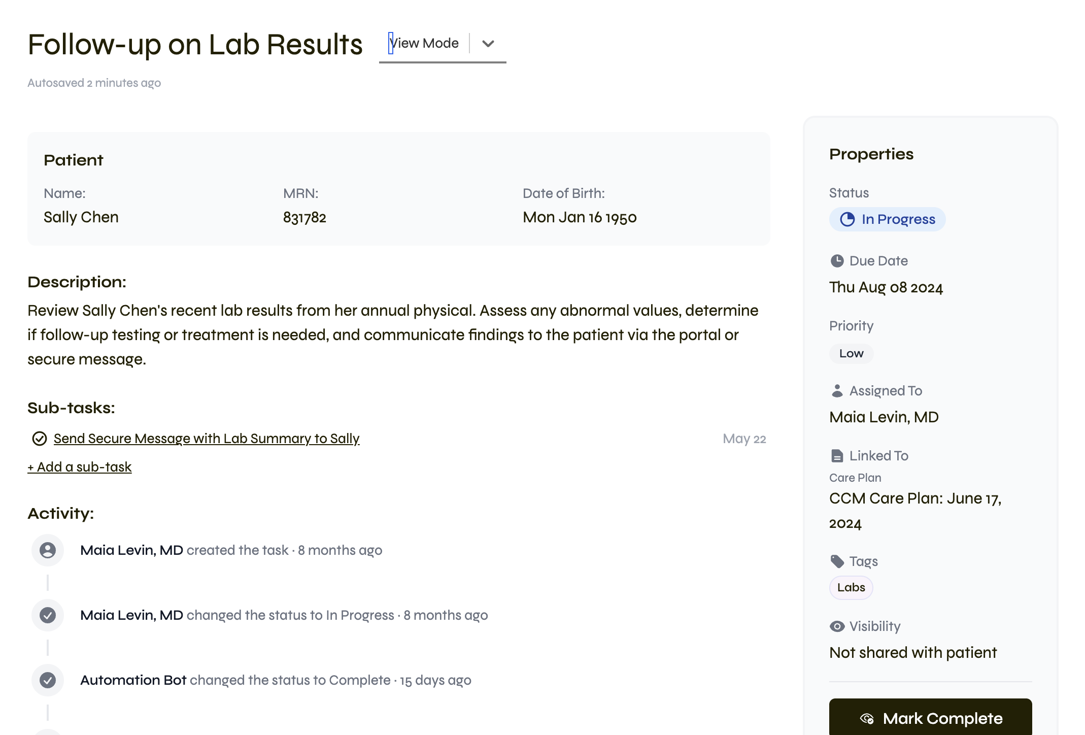 Smart assignments with tracking built in. screenshot